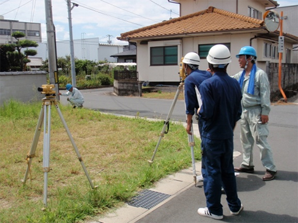 実習：測量機器の使い方(自社土地)