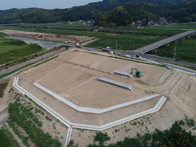 真備町箭田井領地区嵩上げプロジェクト造成工事